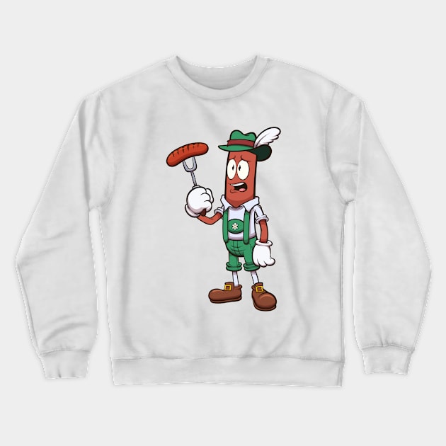 Sad Oktoberfest Sausage Crewneck Sweatshirt by TheMaskedTooner